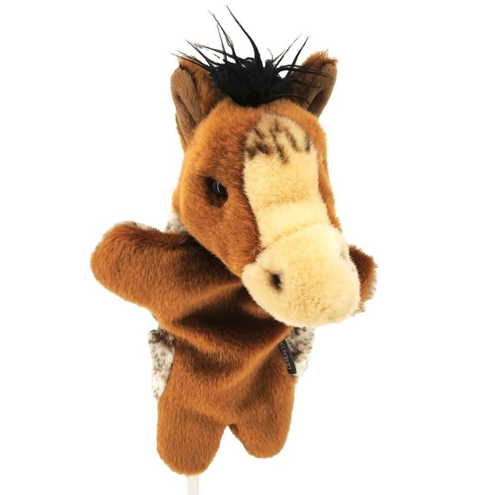 Demdaco Hand Puppet Brown Horse Spotted Plush Animal‎ Toy Storytelling